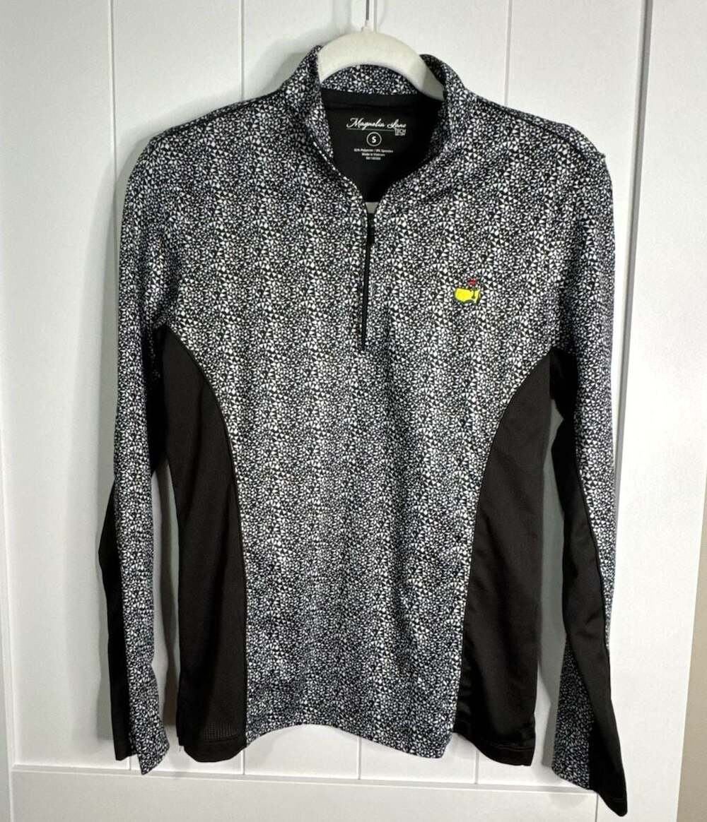 Magnolia Lane Tech Masters Women's Geometric Print 1/4 Zip Pullover SPF Size S